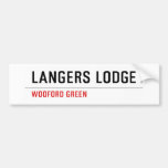 LANGERS LODGE  Bumper Stickers