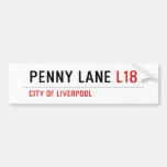 penny lane  Bumper Stickers