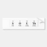 South  Bumper Stickers