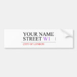 Your Name Street  Bumper Stickers