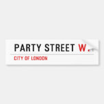 Party street  Bumper Stickers
