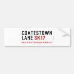 Coatestown Lane  Bumper Stickers