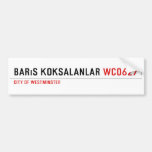barıs köksalanlar  Bumper Stickers