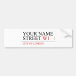Your Name Street  Bumper Stickers