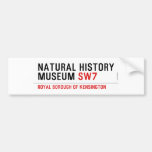 natural history museum  Bumper Stickers