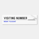 Visiting Number ____  Bumper Stickers