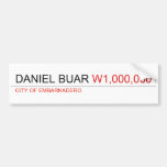 DANIEL BUAR  Bumper Stickers