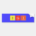 Bogi  Bumper Stickers