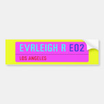 evrleigh r  Bumper Stickers