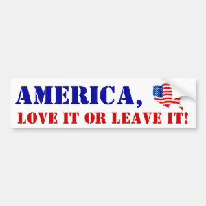 Bumper Stickers Flag America Love it or Leave it