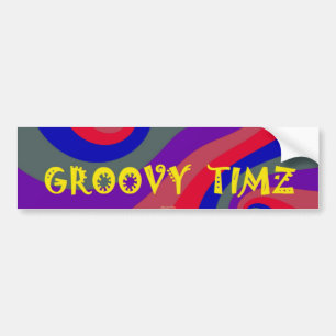 BUMPER STICKERS - GROOVY TIMES - ROCK N ROLL