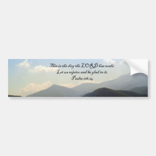 Bumper Stickers: Mountain Scenery with Psalm Bumper Sticker
