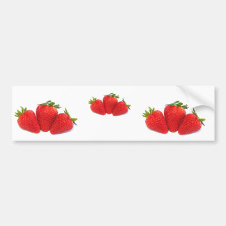 Bumper stickers with strawberries