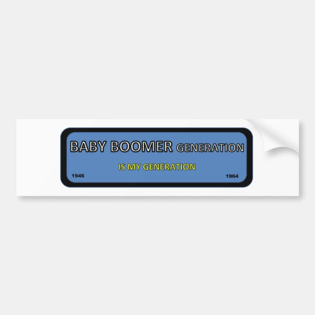 Bumper/window sticker for BOOMER generation (Front)