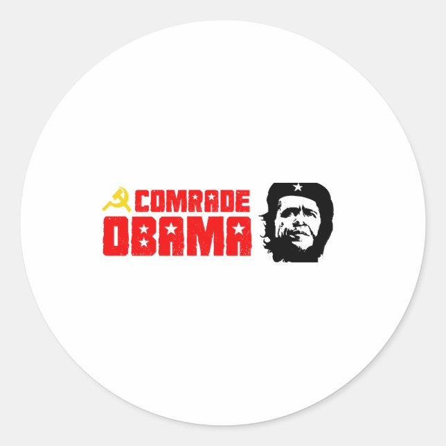 Bumpersticker - Comrade Obama red Classic Round Sticker (Front)