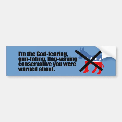 BUMPERTEMPLATE _ God fearing conservative Bumper Sticker