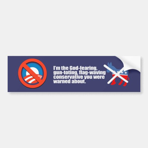 BUMPERTEMPLATE _ God fearing conservative Bumperst Bumper Sticker