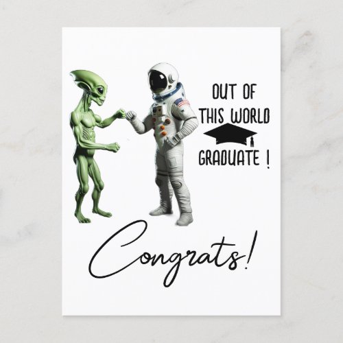 Bumping Fists Out of the world graduation card