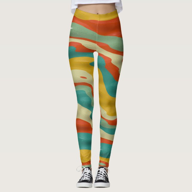 Bumps abstract design leggings (Front)