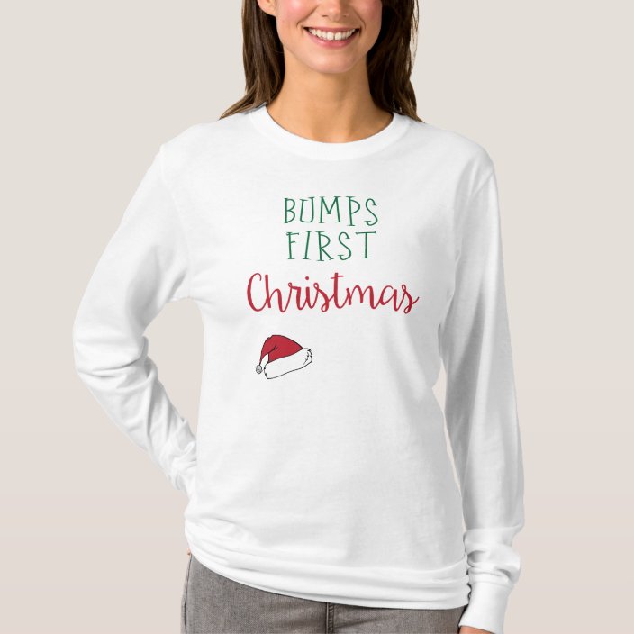 baby bump's first christmas t shirt