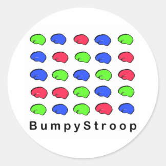 Bumpy Stroop Classic Round Sticker