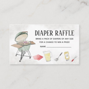 Bun and Burger Baby Shower Diaper Raffle Enclosure Card