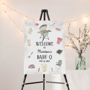 Bun and Burger Baby Shower Welcome Sign