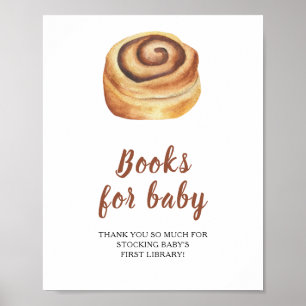 Bun baby shower - books for baby poster