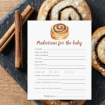 Bun baby shower - predictions and advice baby
