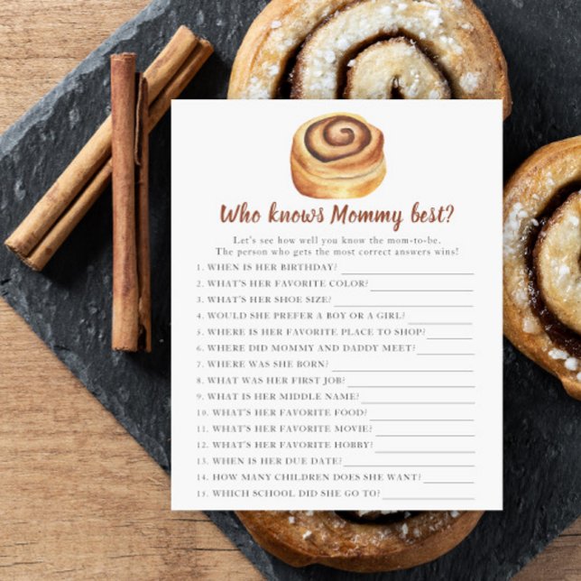 Bun baby shower - Who knows mommy best (Creator Uploaded)