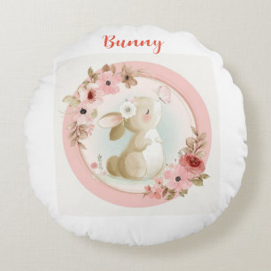 Bun Bun Love: Round Bunny Pillow