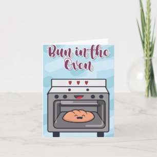 Bun In Oven Baby Shower Greeting Card