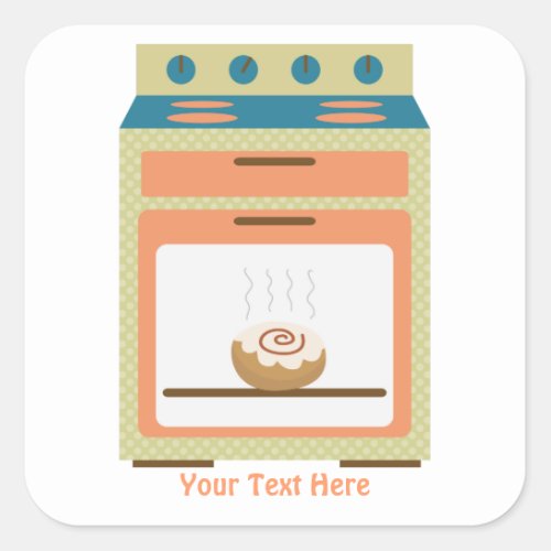 Bun In Oven customizable Square Sticker