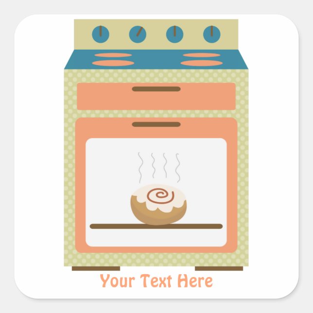 Bun In Oven (customizable) Square Sticker (Front)