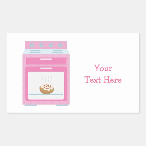 Bun In Oven pink customizable Rectangular Sticker