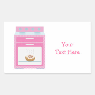Bun In Oven (pink customizable) Rectangular Sticker