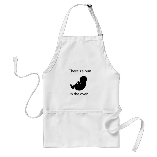 bun in the oven adult apron (Front)