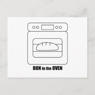 Bun in the Oven Announcement Postcard
