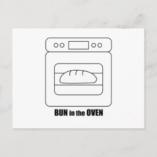 Bun in the Oven Announcement Postcard