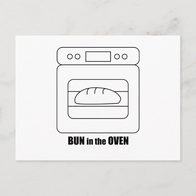 Bun in the Oven Announcement Postcard (Front)