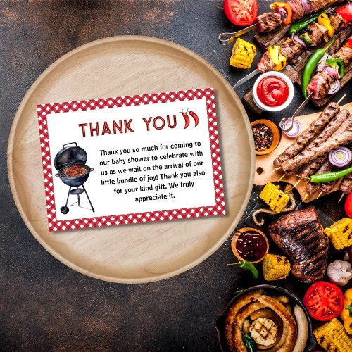 Bun In The Oven Baby_Q Barbeque  Thank You Card