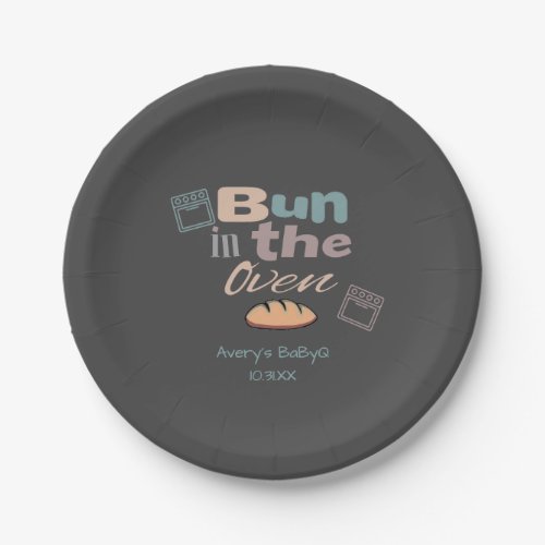 Bun In The Oven BaBy Q Shower  Paper Plates