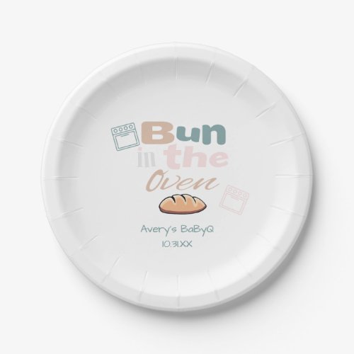 Bun In The Oven BaBy Q Shower  Paper Plates
