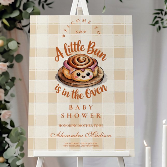 Bun in the Oven Baby Shower Baby Shower Foam Board (Creator Uploaded)