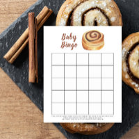Bun in the oven Baby shower bingo game