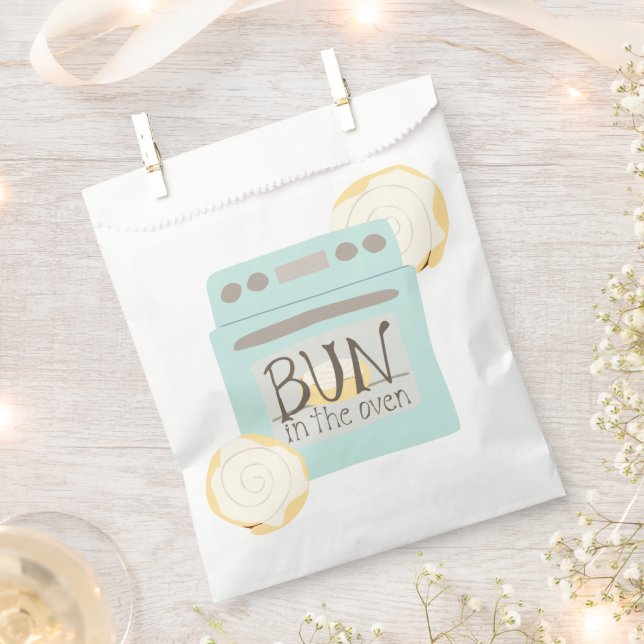 Bun in the Oven Baby Shower Favor Bag (Clipped)
