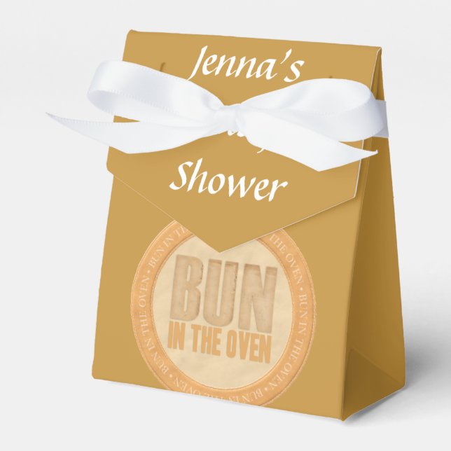 Bun in the Oven Baby Shower Favor Box (Front Side)