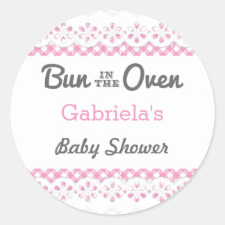 Bun In The Oven Baby Shower Favor Sticker