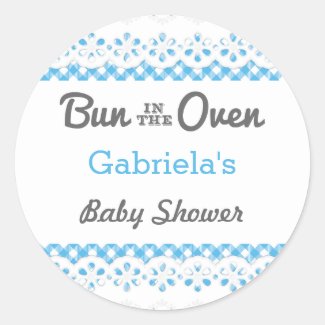 Bun In The Oven Baby Shower Favor Sticker