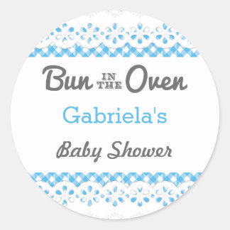 Bun In The Oven Baby Shower Favor Sticker
